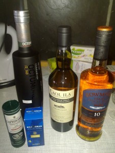 3 new bottles of whisky